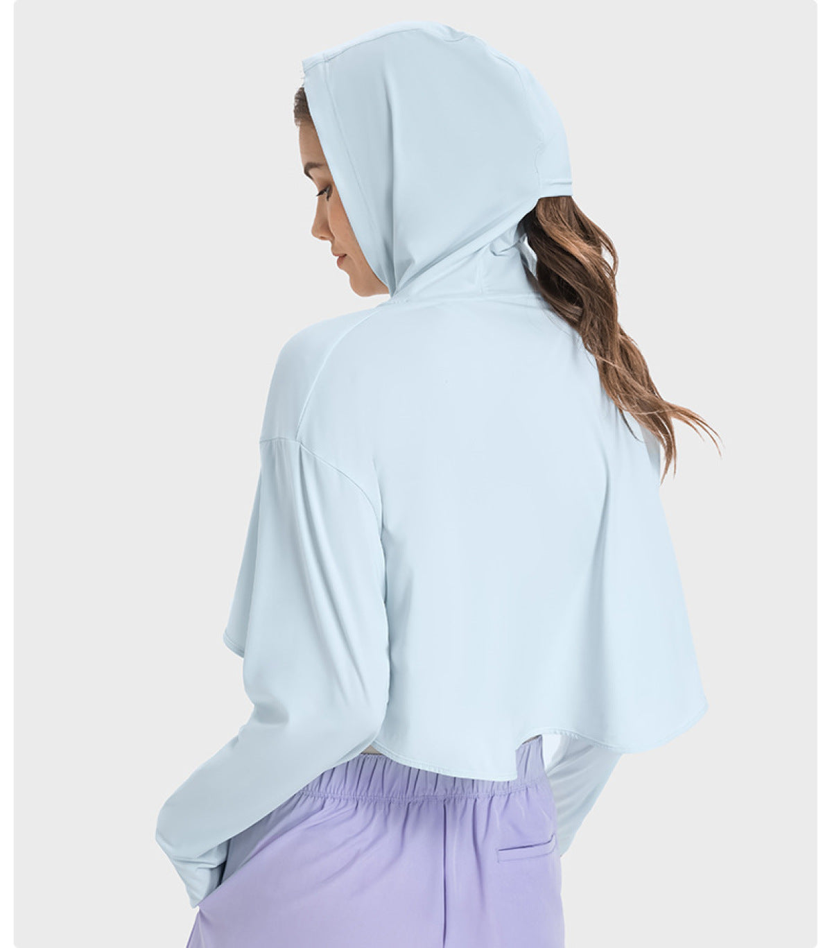 Solid FitnessSun Protection Hooded Top