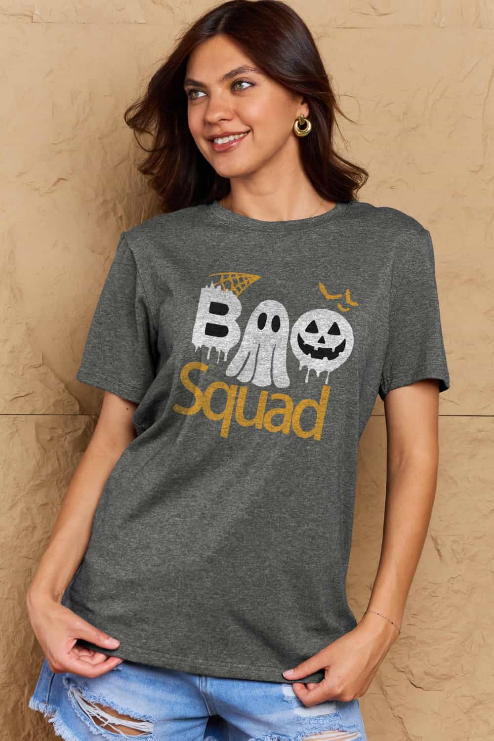 BOO SQUAD Graphic Cotton T-Shirt