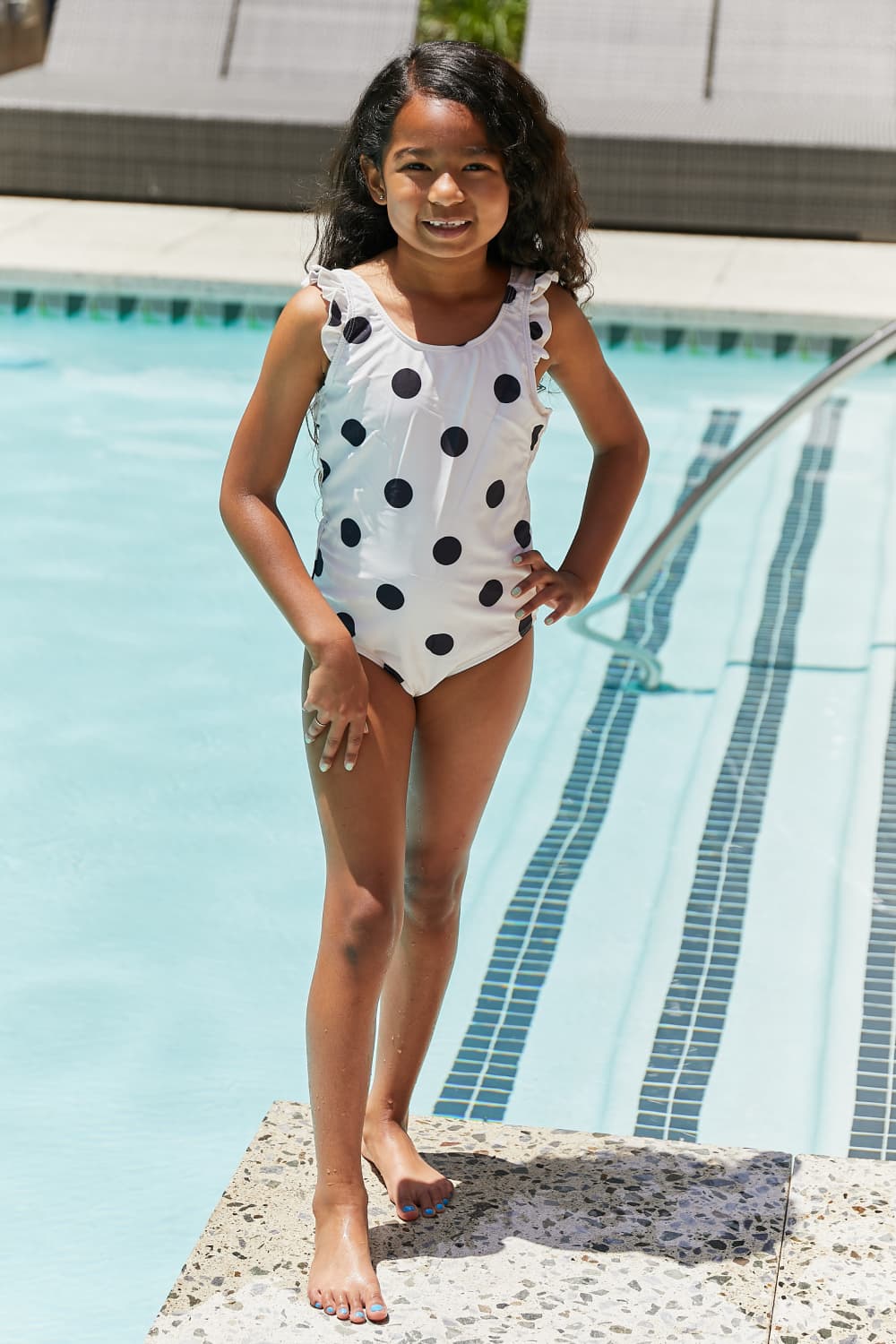 Deep  Mommy & Me End One-Shoulder One-Piece Swimsuit