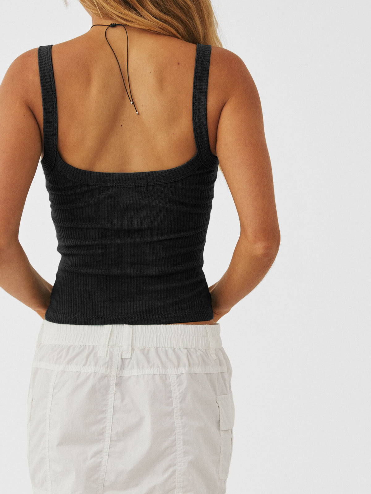 Solid Ribbed Knit Camisole