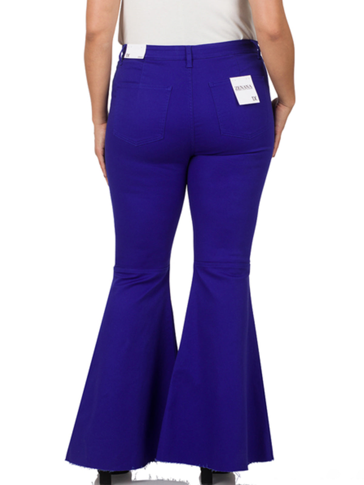 Plus Size High Rise Super Flare Denim Pants