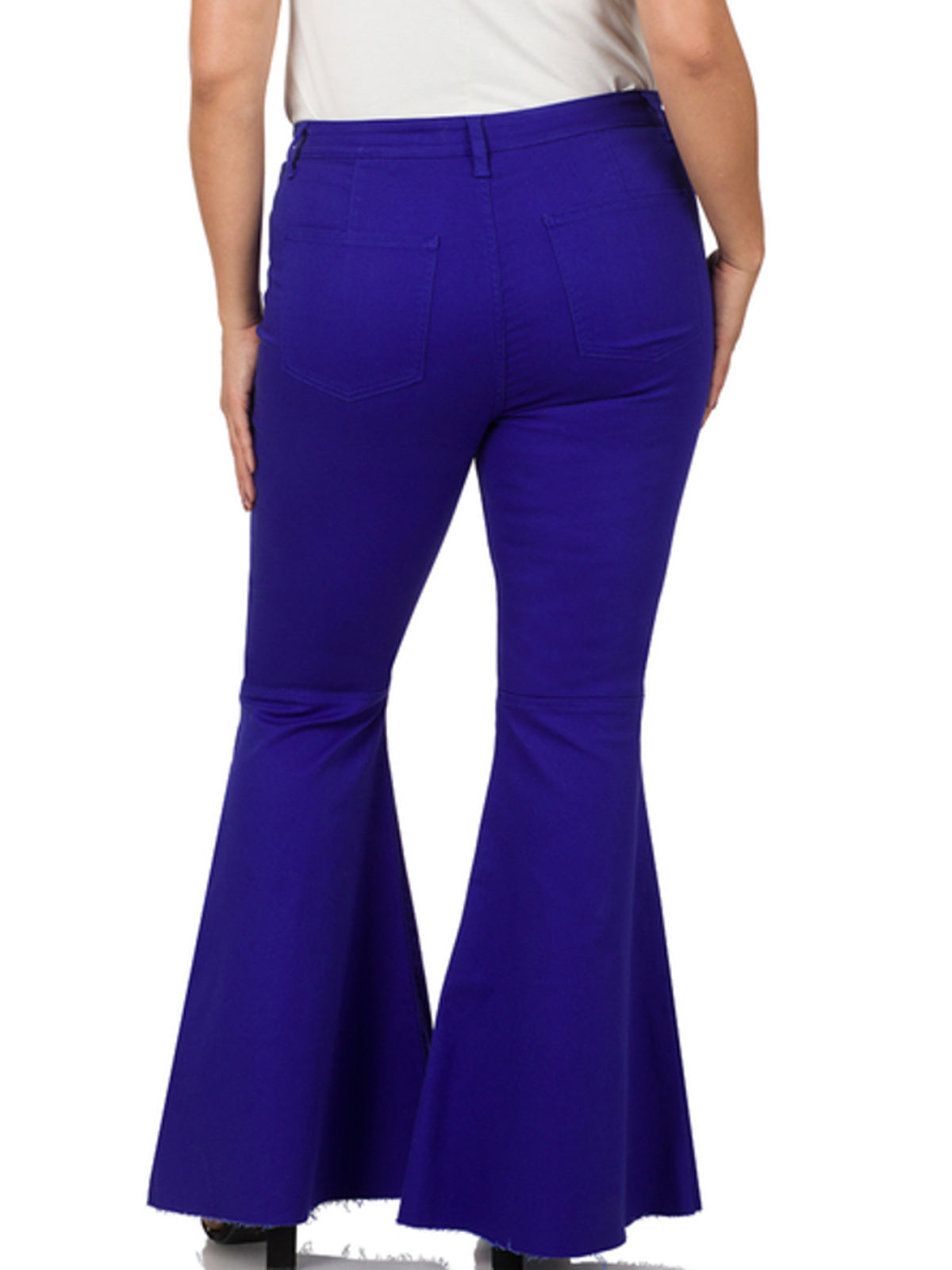 Plus Size High Rise Super Flare Denim Pants