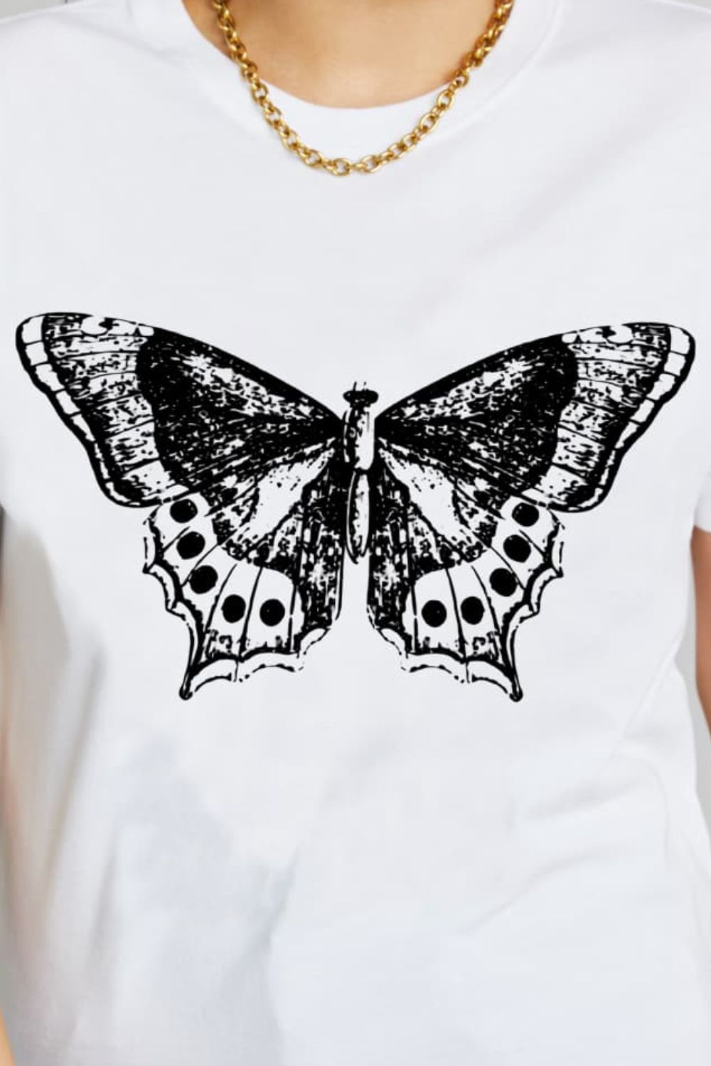 Butterfly Graphic Cotton T-Shirt