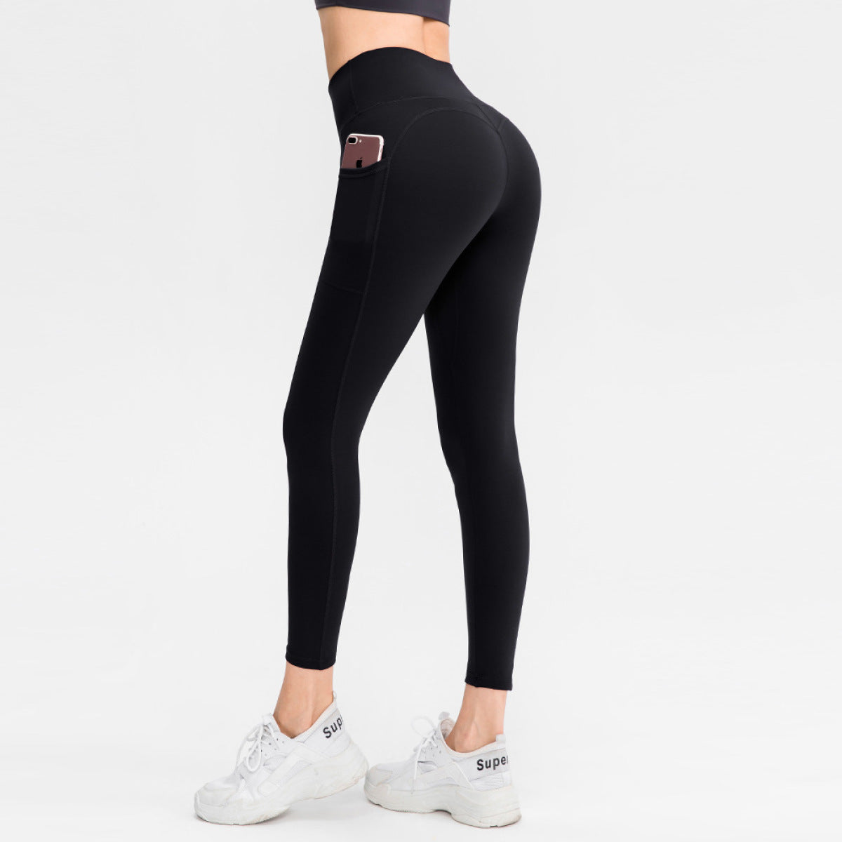 High-Waisted Hip-Lifting Leggings With Pockets