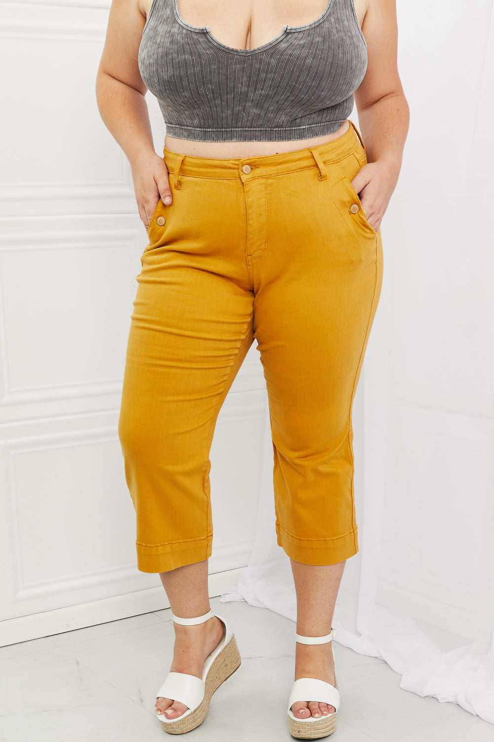 Full Size Straight Leg Cropped Jeans