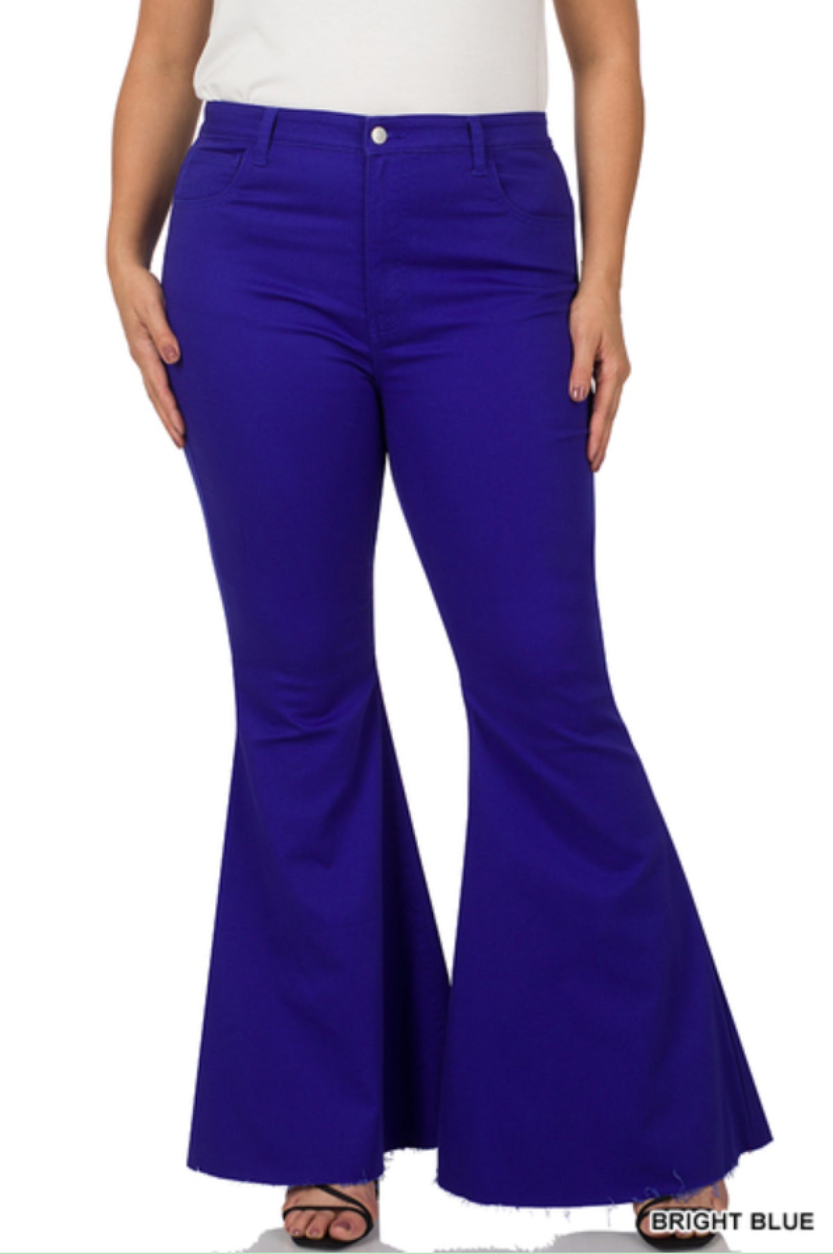 Plus Size High Rise Super Flare Denim Pants