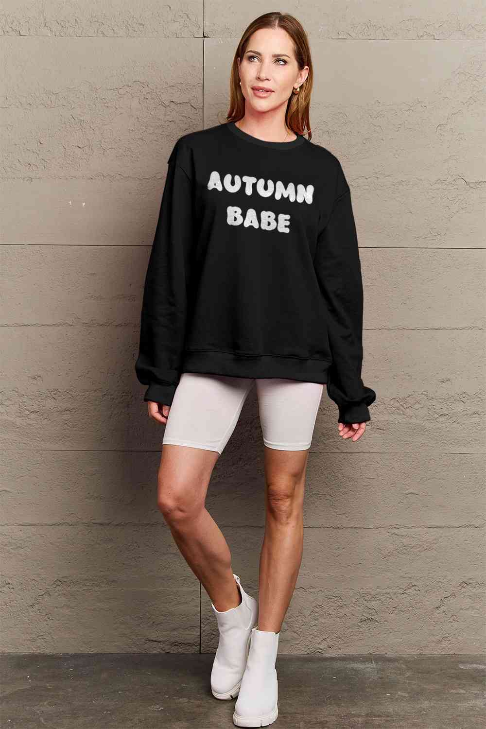 AUTUMN BABE Graphic Sweatshirt