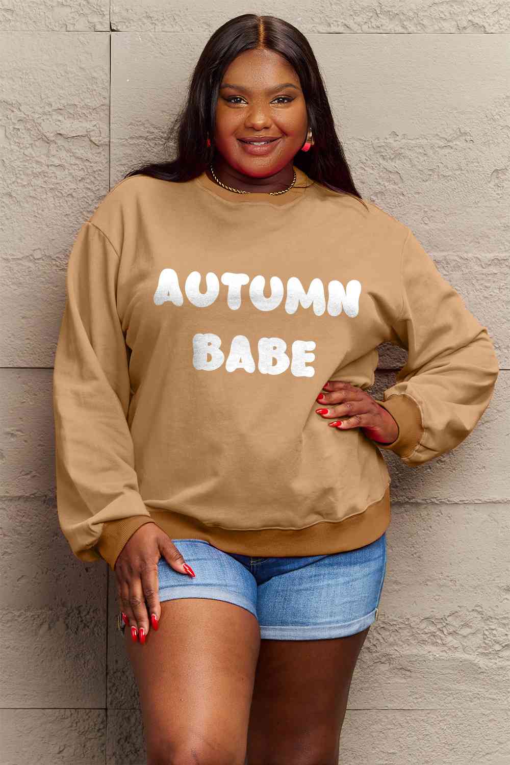 AUTUMN BABE Graphic Sweatshirt