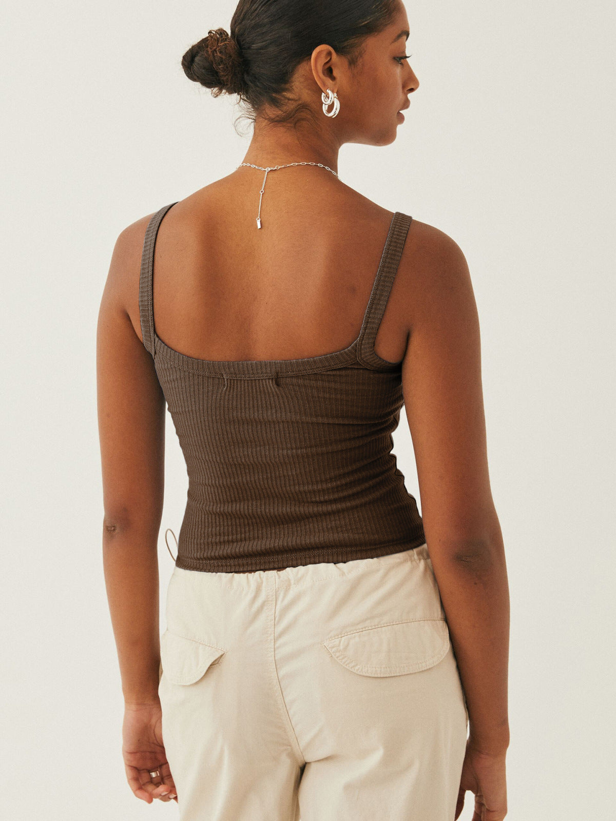 Solid Ribbed Knit Camisole