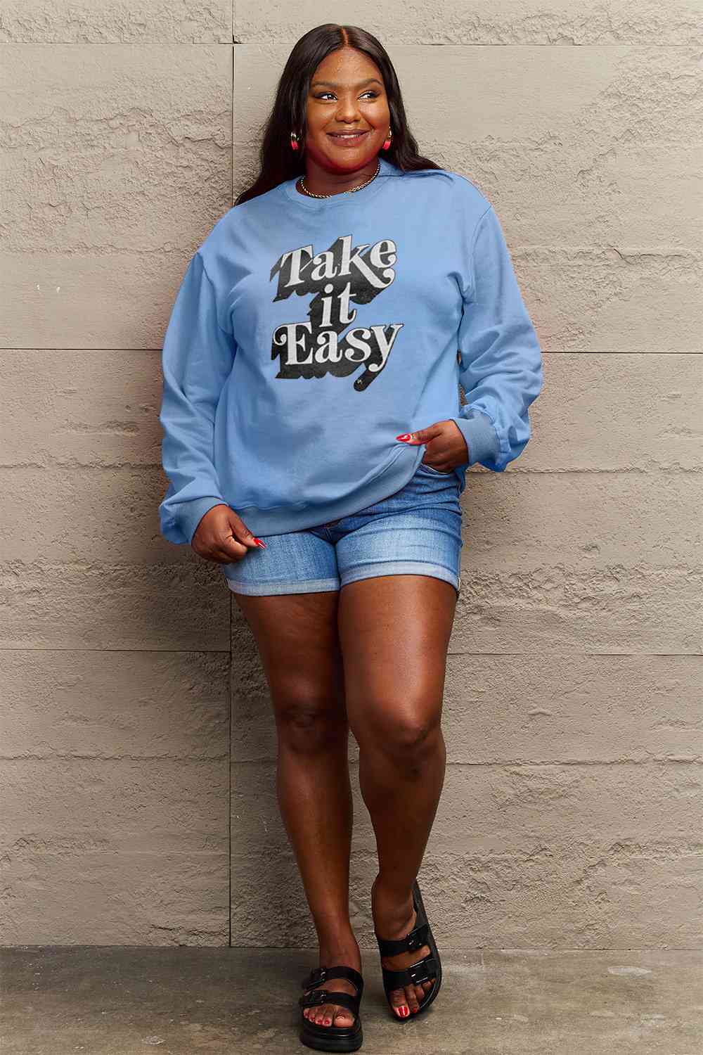 TAKE IT EASY Graphic Sweatshirt