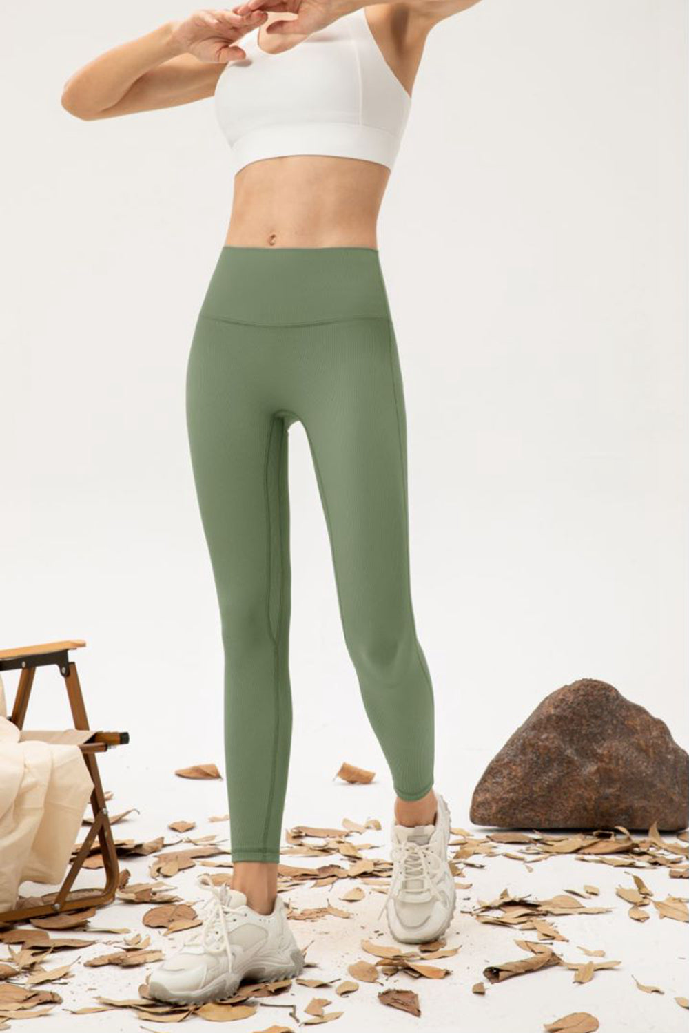 Seamless Fleece Lined Wide Waistband Leggings