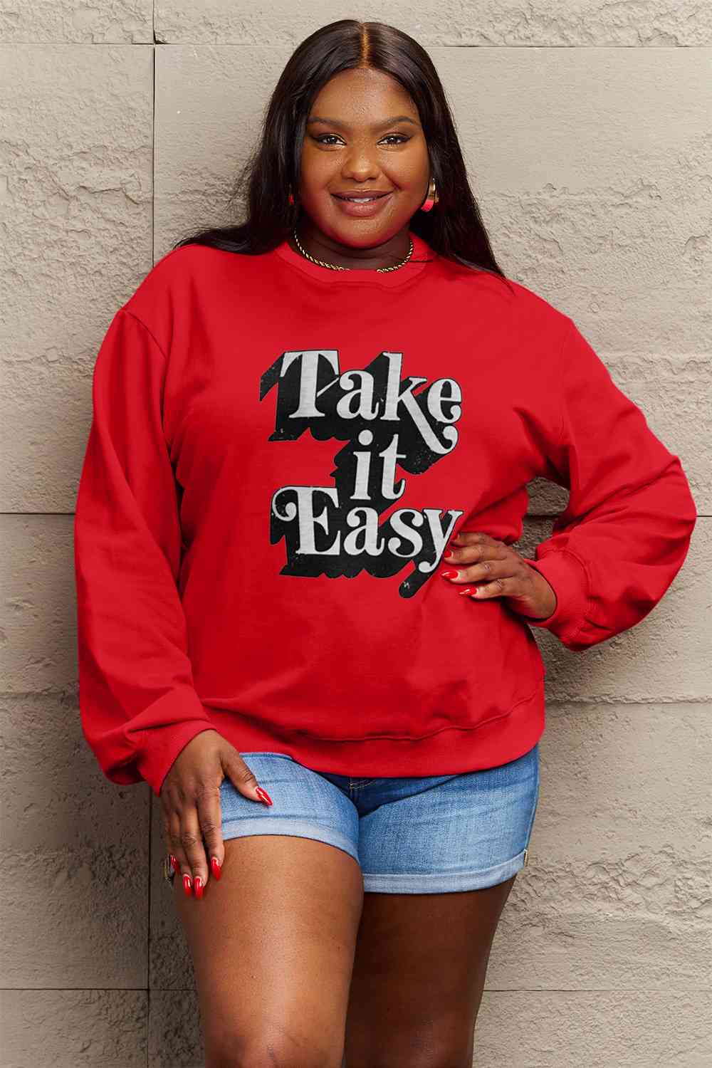 TAKE IT EASY Graphic Sweatshirt