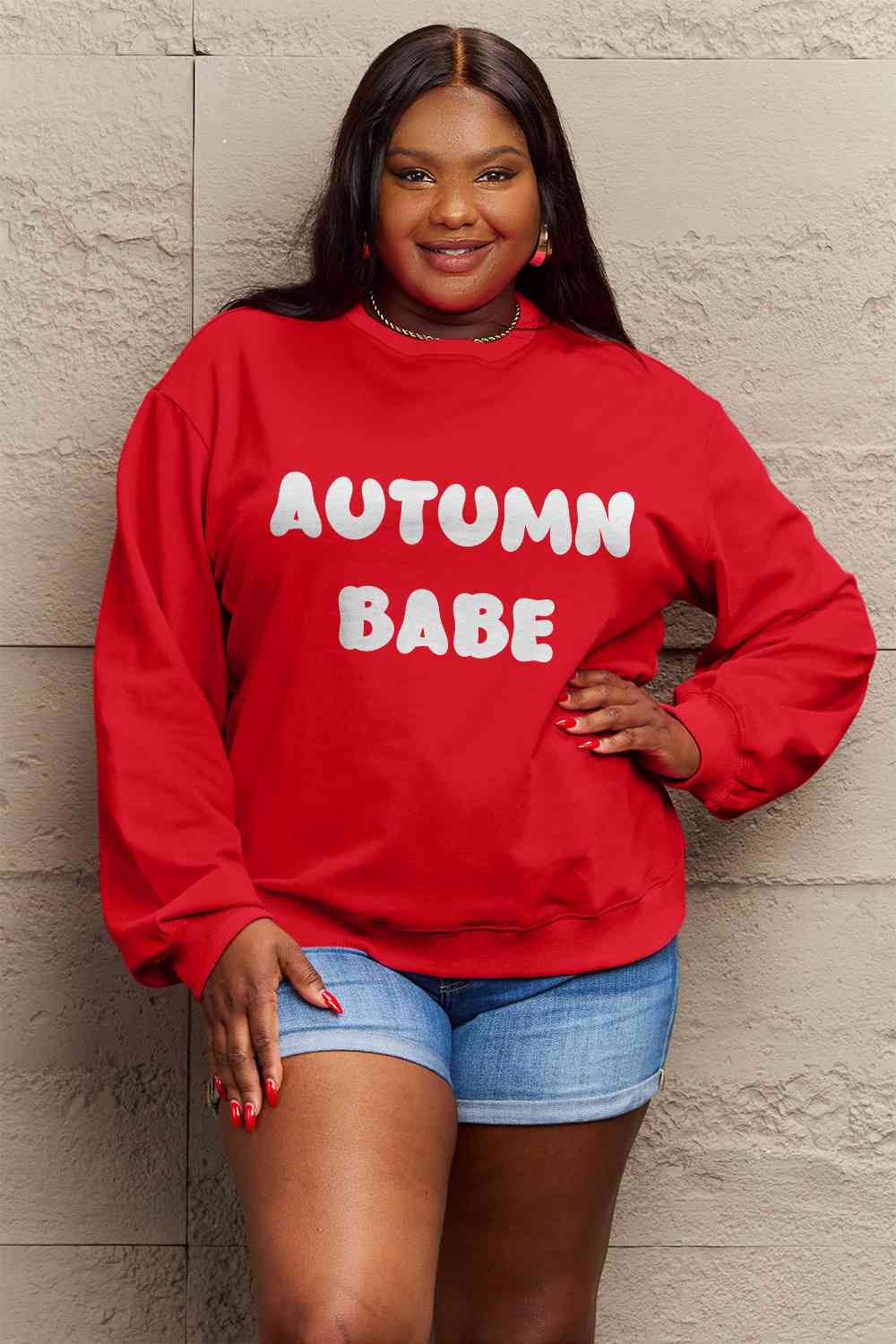 AUTUMN BABE Graphic Sweatshirt