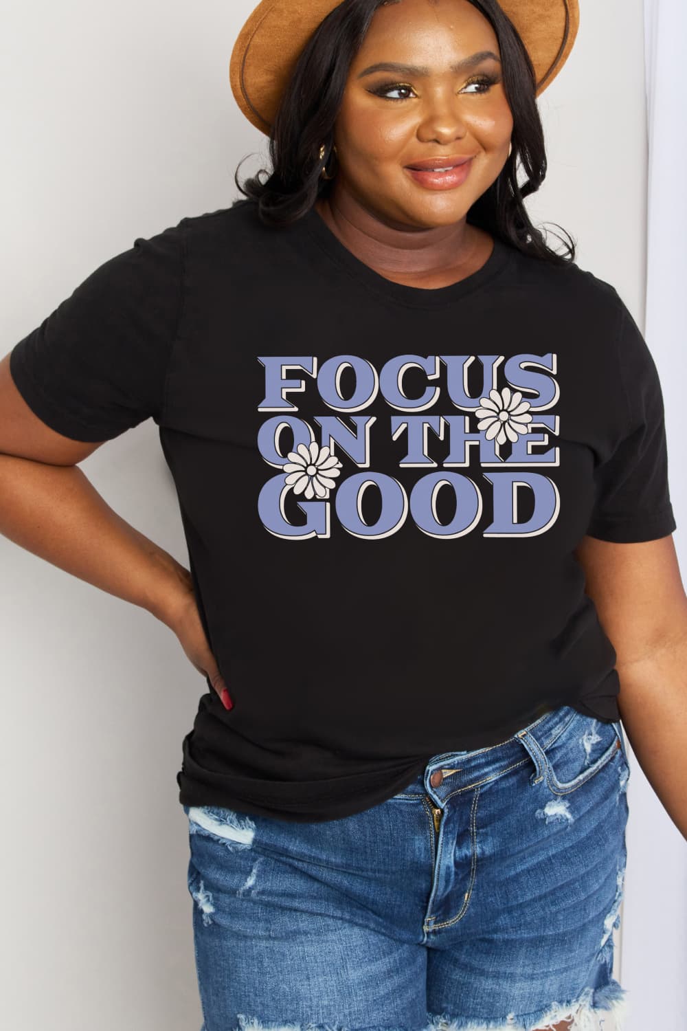 FOCUS ON THE GOOD Graphic Cotton Tee