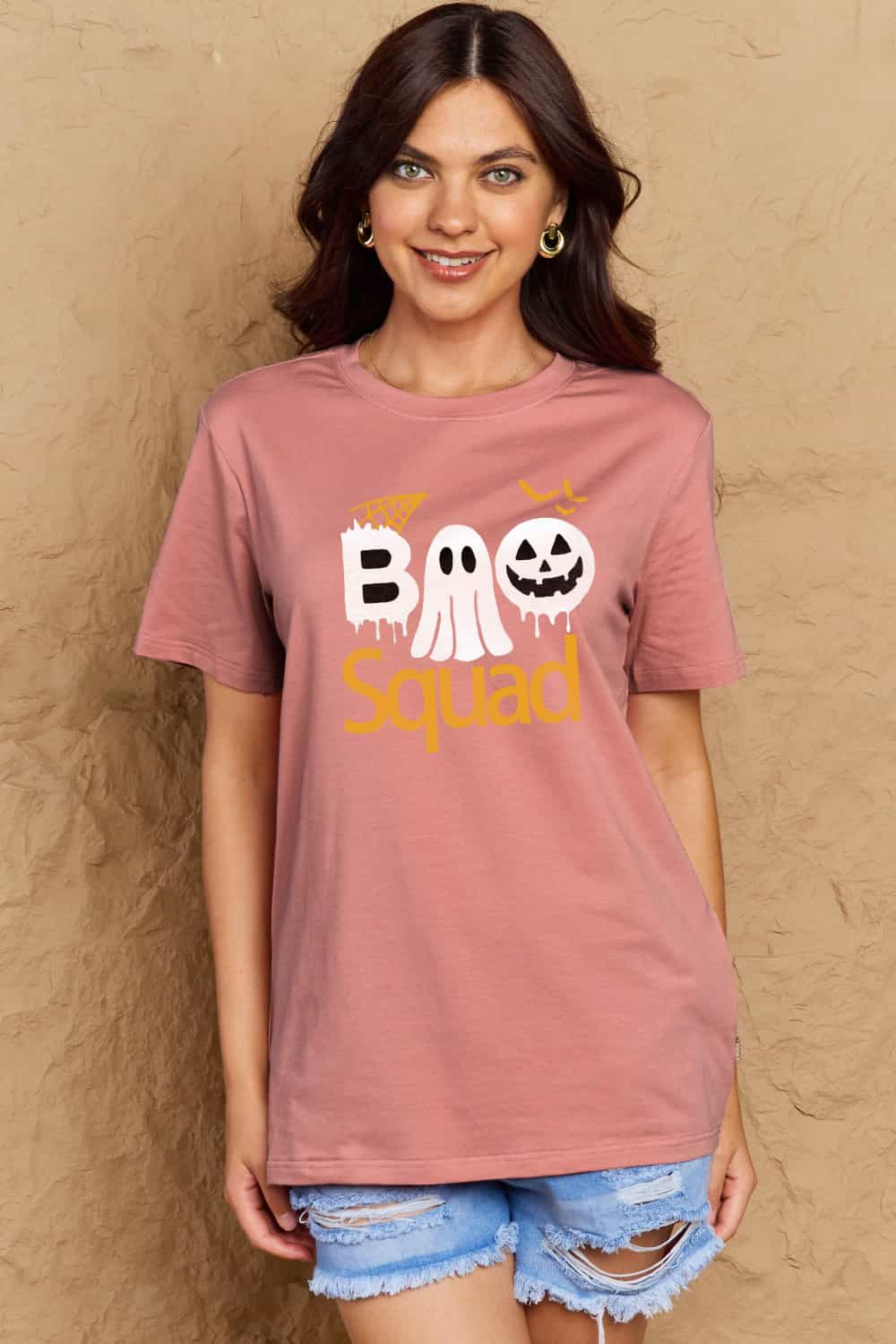 BOO SQUAD Graphic Cotton T-Shirt