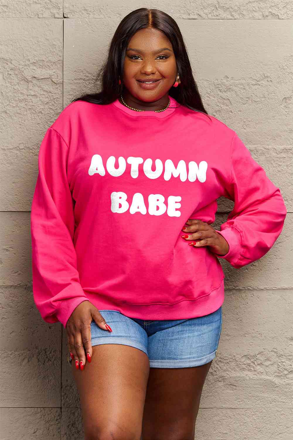 AUTUMN BABE Graphic Sweatshirt