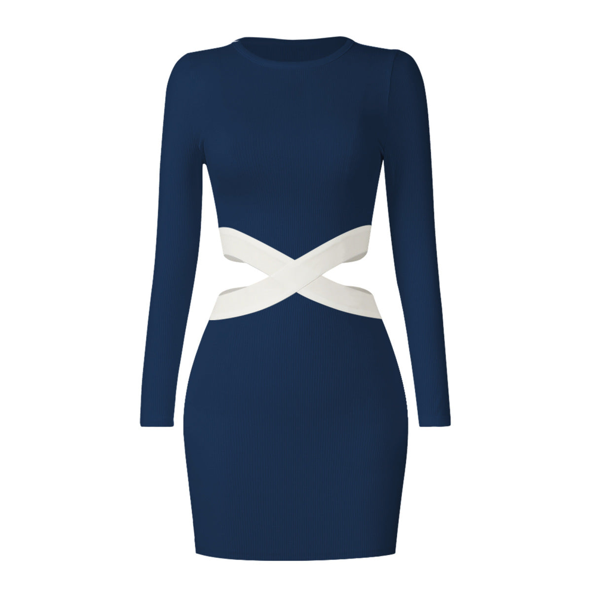 Cutout Colorblocking Bodycon Mini Drees