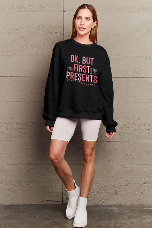 Letter Graphic Long Sleeve Sweatshirt