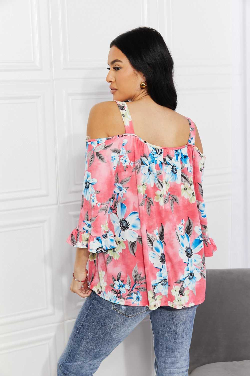 Floral Cold-Shoulder Top