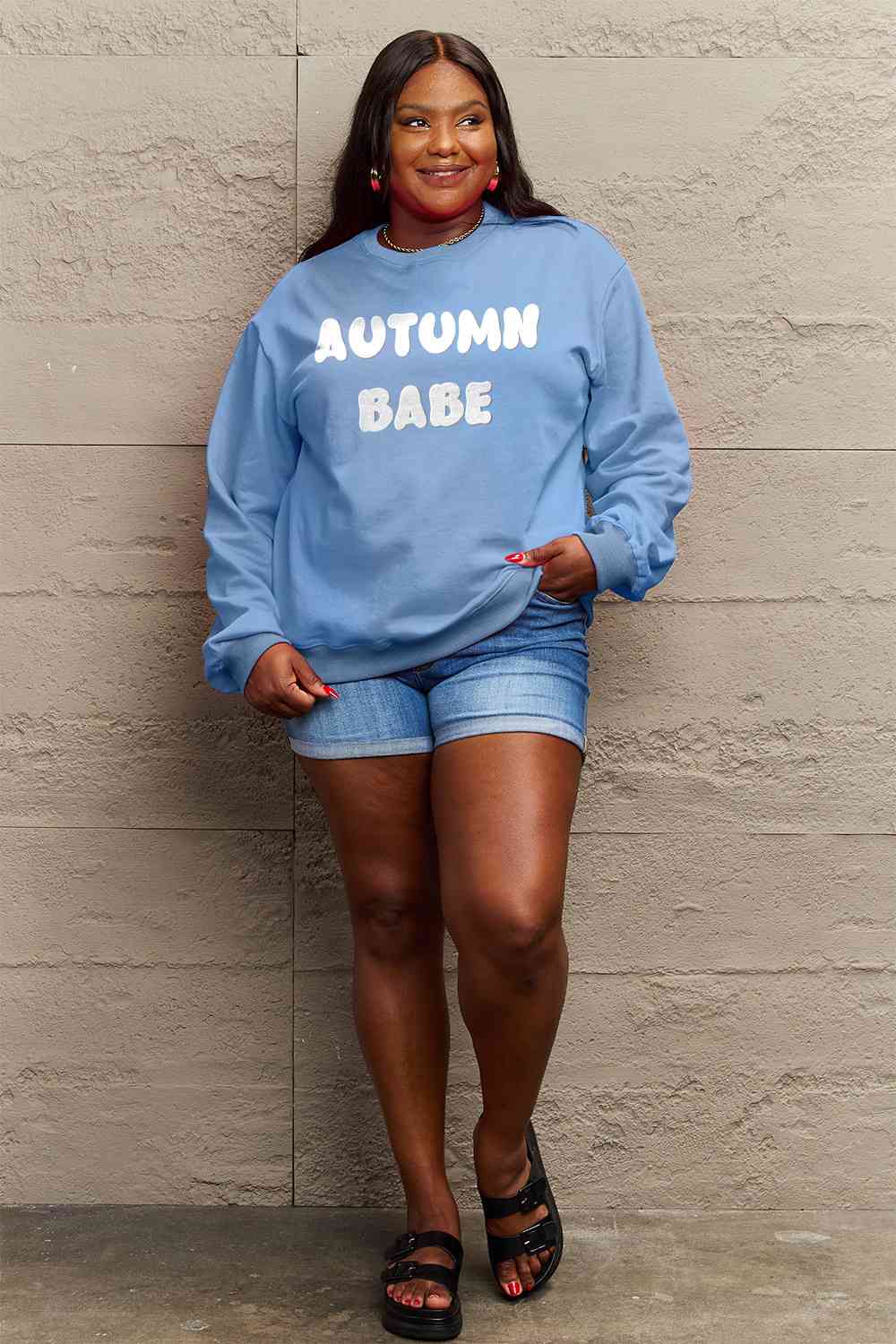 AUTUMN BABE Graphic Sweatshirt