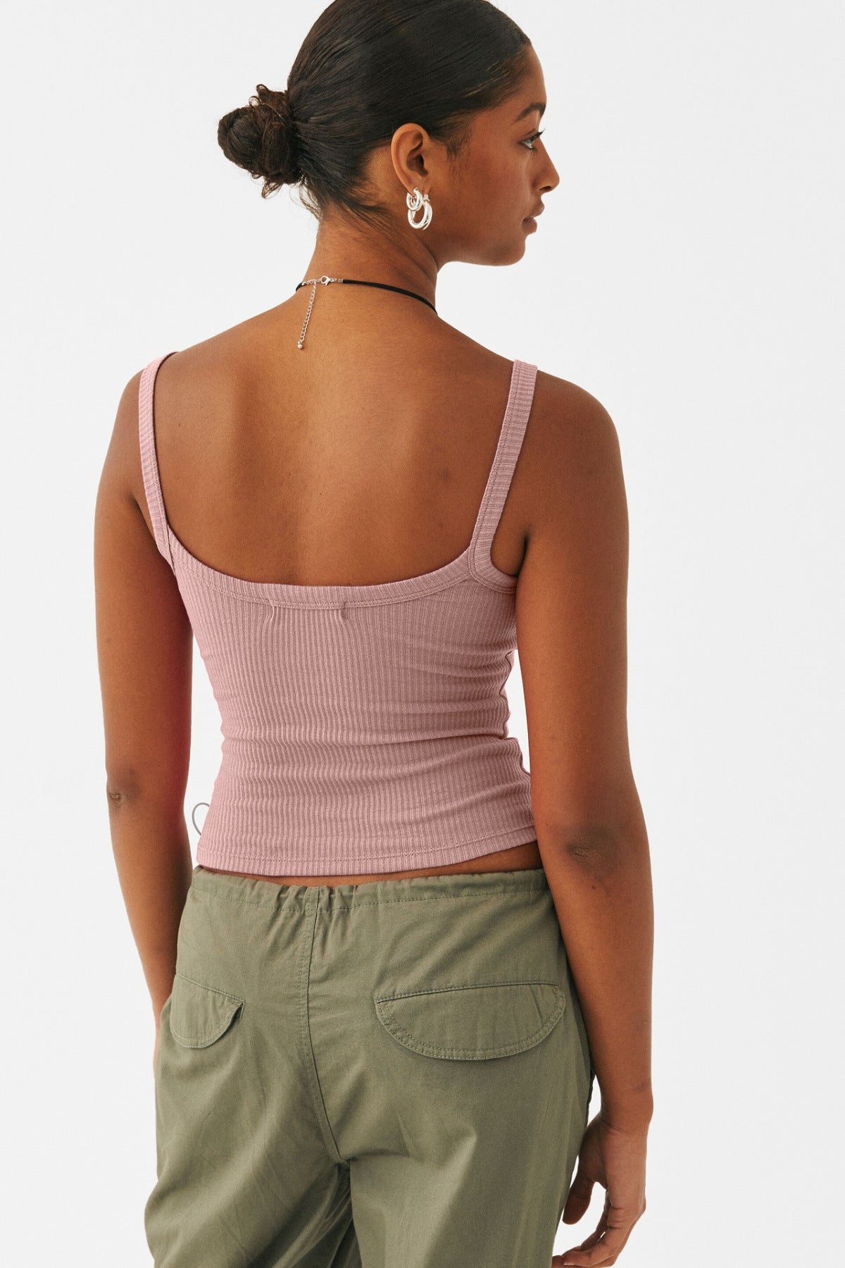 Solid Ribbed Knit Camisole