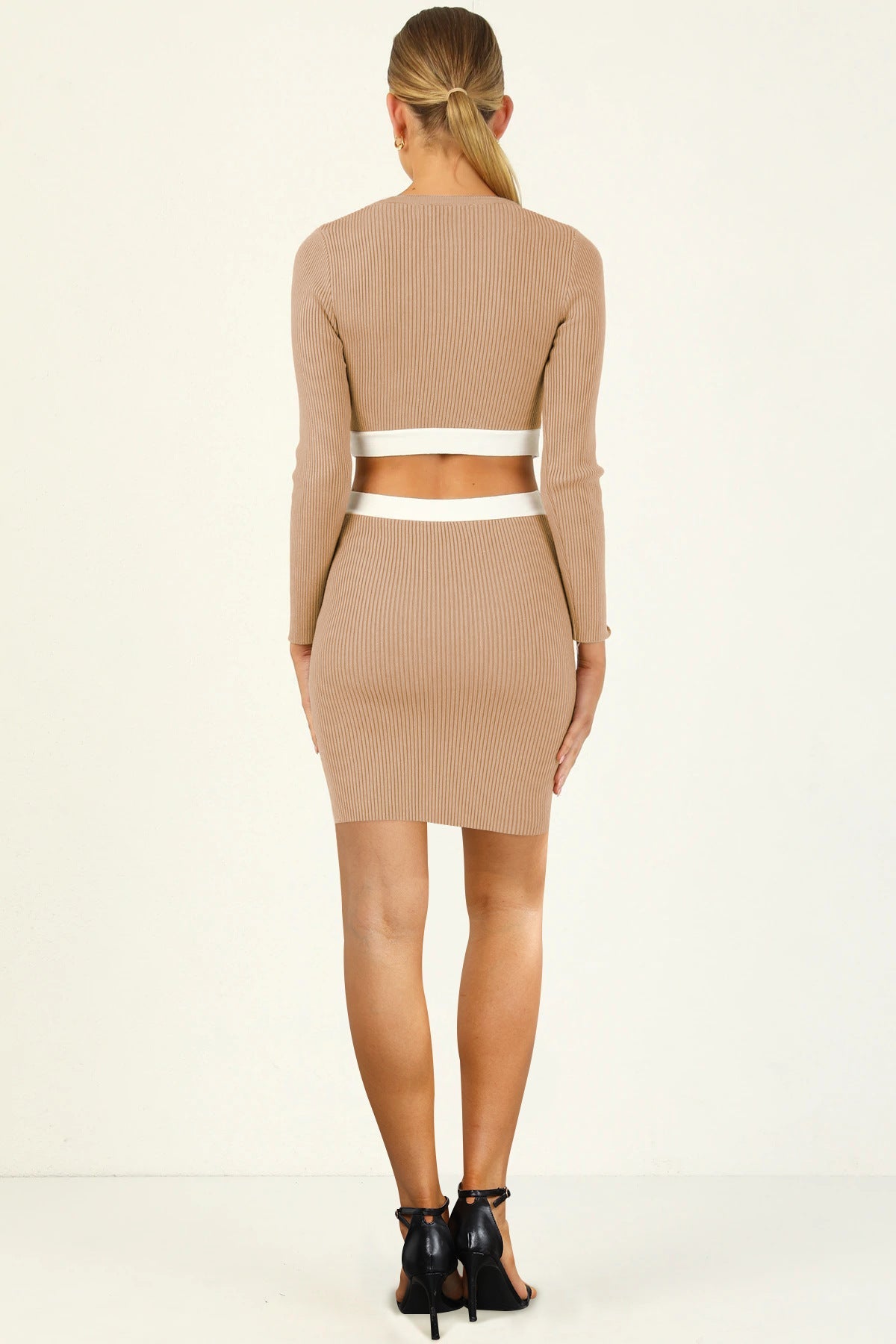 Cutout Colorblocking Bodycon Mini Drees