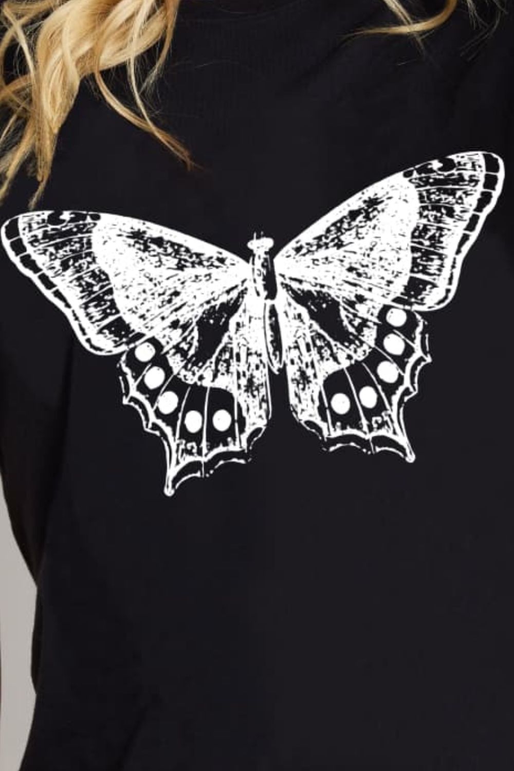 Butterfly Graphic Cotton T-Shirt