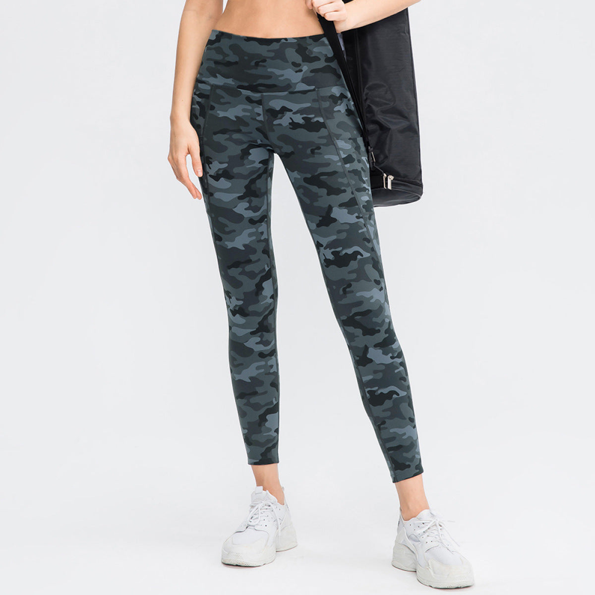 Camo/Plain High Waist Lifting Legging With Pocket