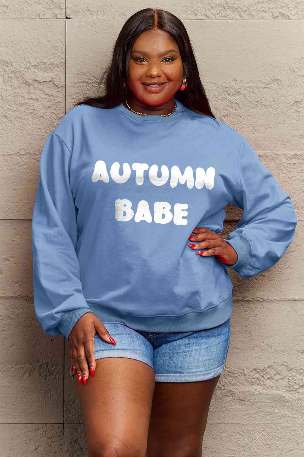 AUTUMN BABE Graphic Sweatshirt