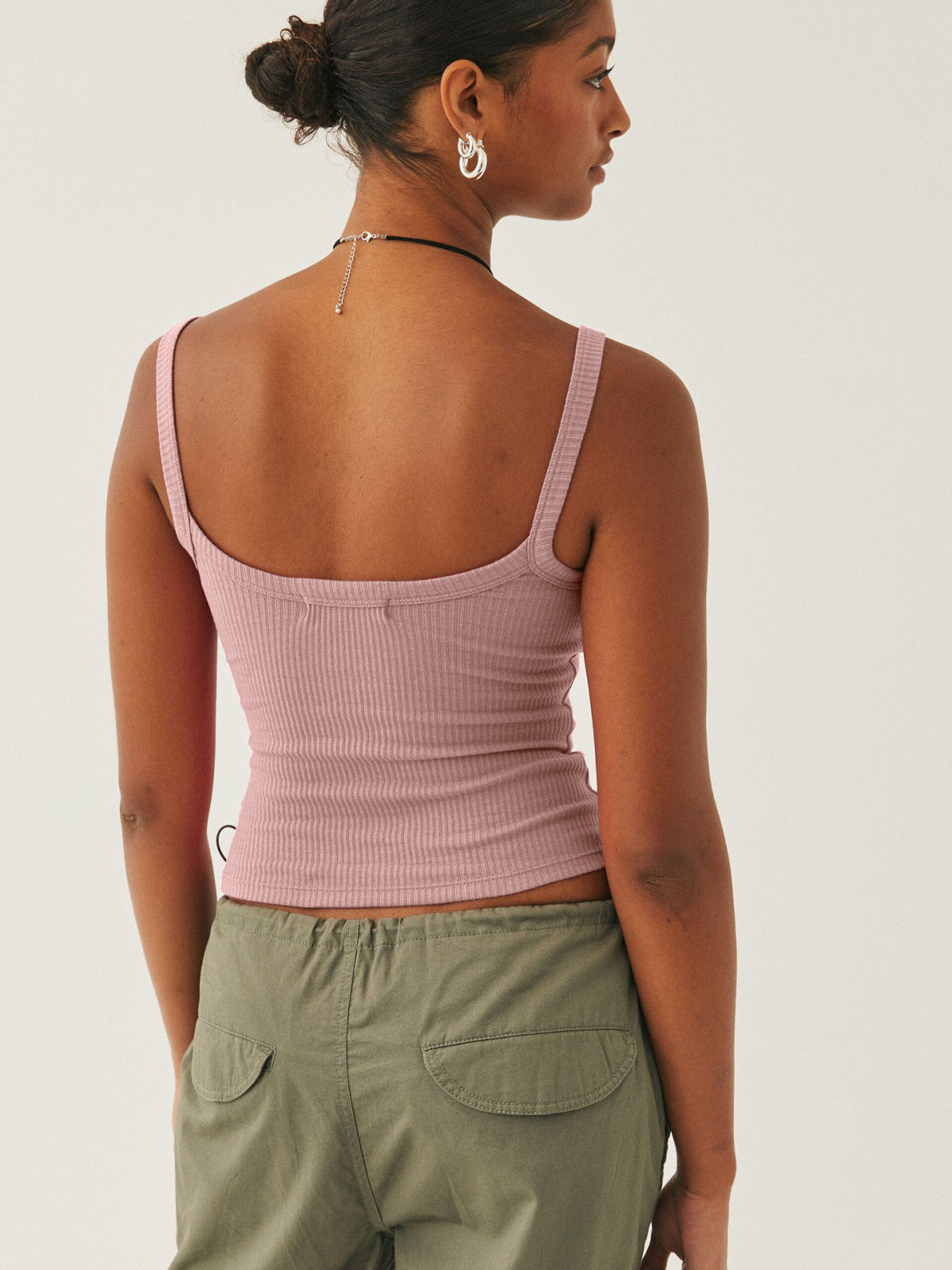 Solid Ribbed Knit Camisole