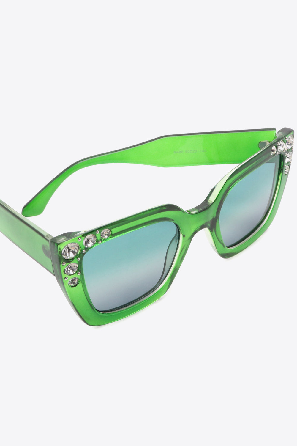 Inlaid Rhinestone Polycarbonate Sunglasses