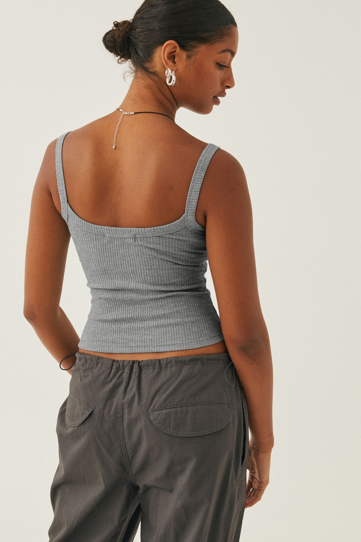 Solid Ribbed Knit Camisole