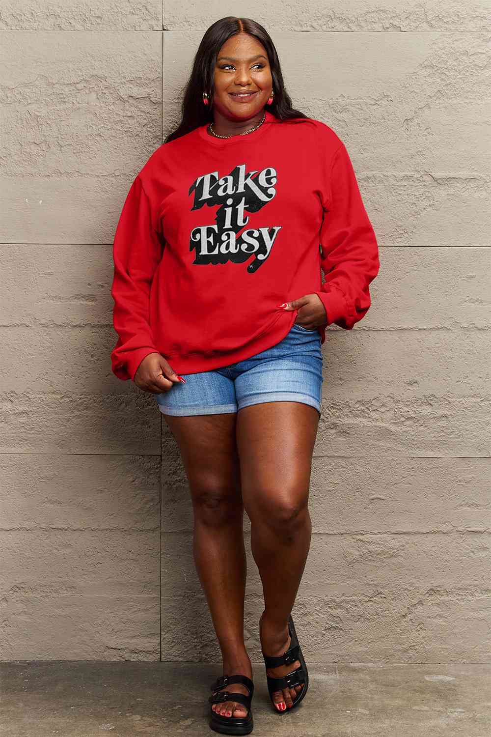 TAKE IT EASY Graphic Sweatshirt