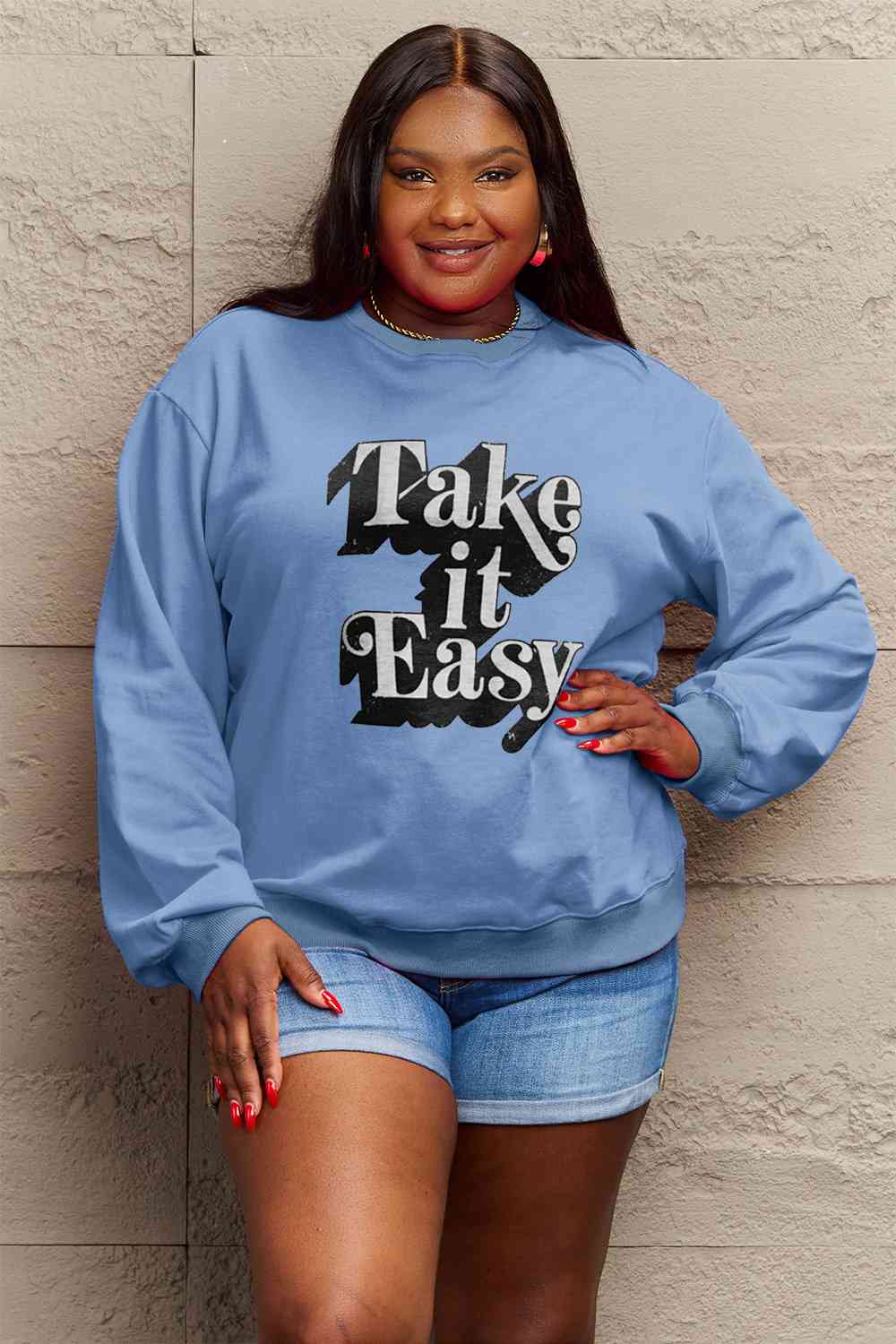 TAKE IT EASY Graphic Sweatshirt