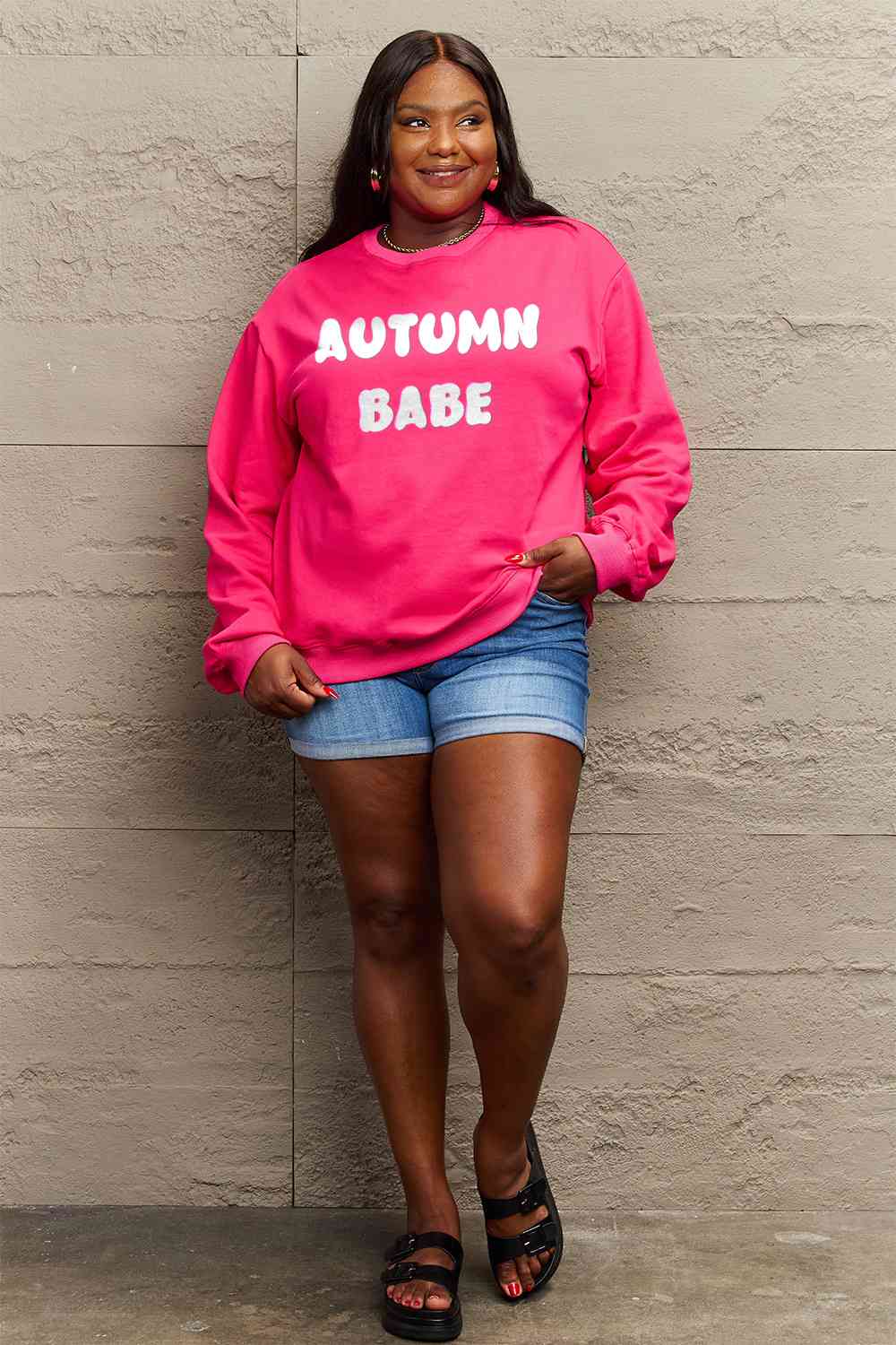 AUTUMN BABE Graphic Sweatshirt