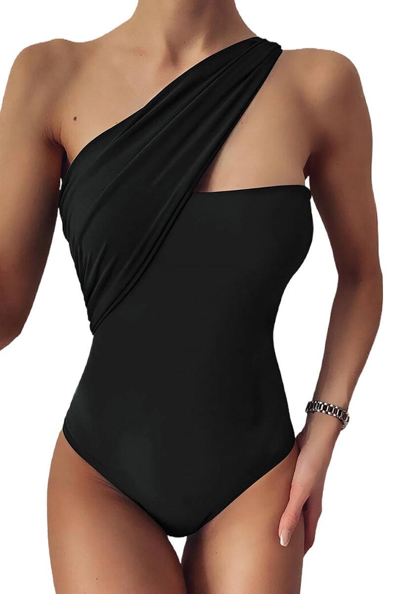 One-Shoulder One-Piece Swimwear