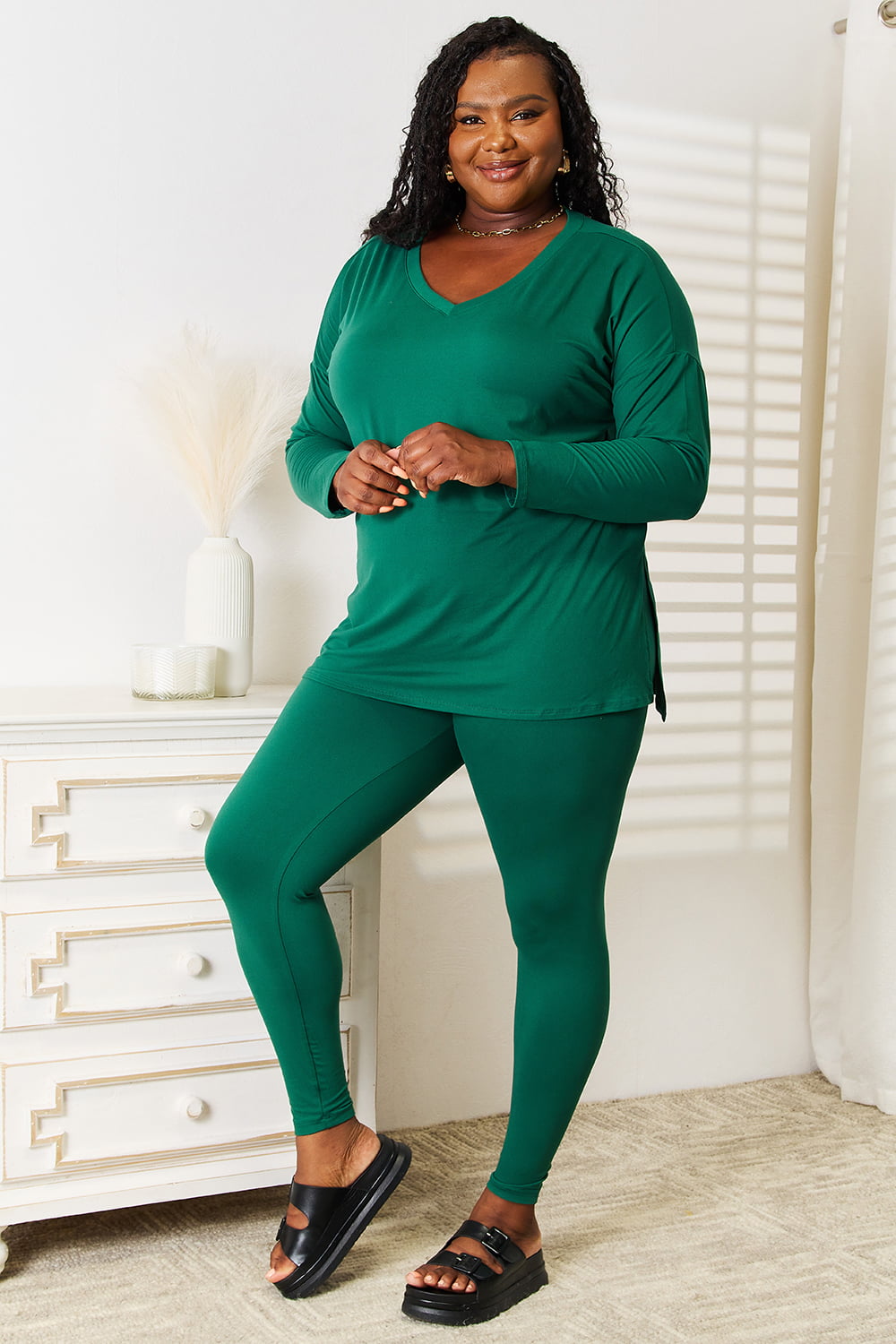 Long Sleeve Top and Leggings Set